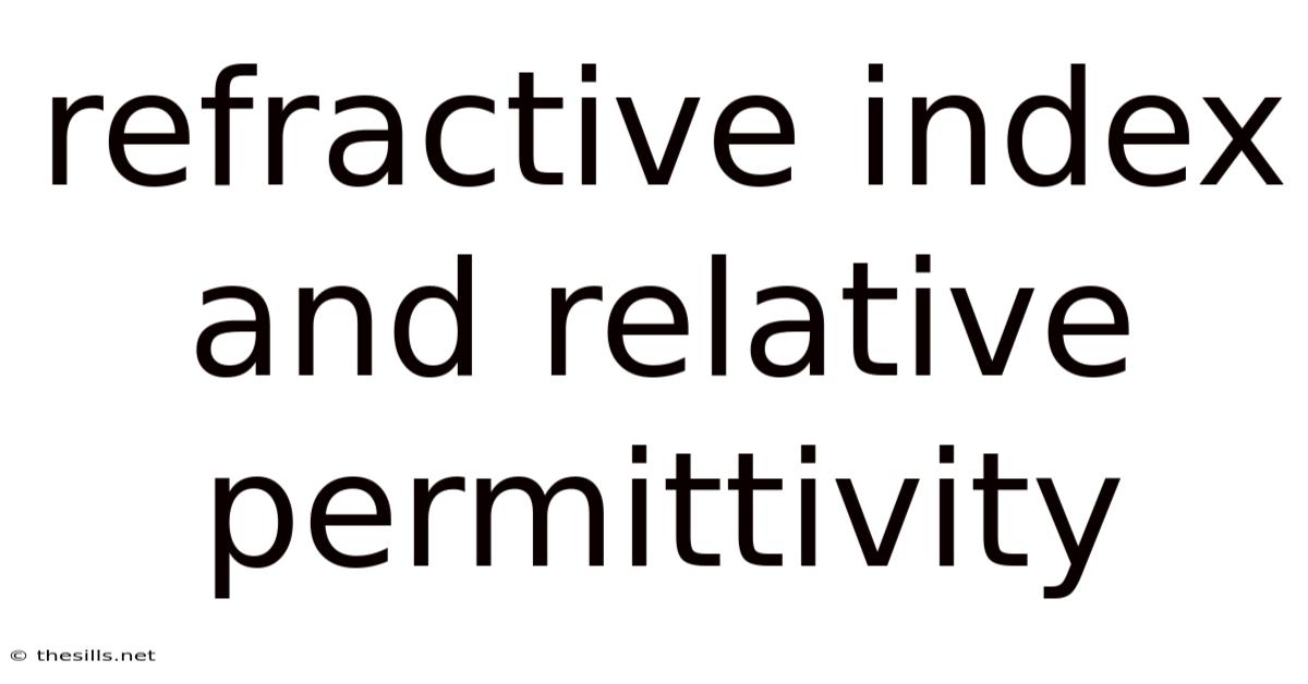 Refractive Index And Relative Permittivity