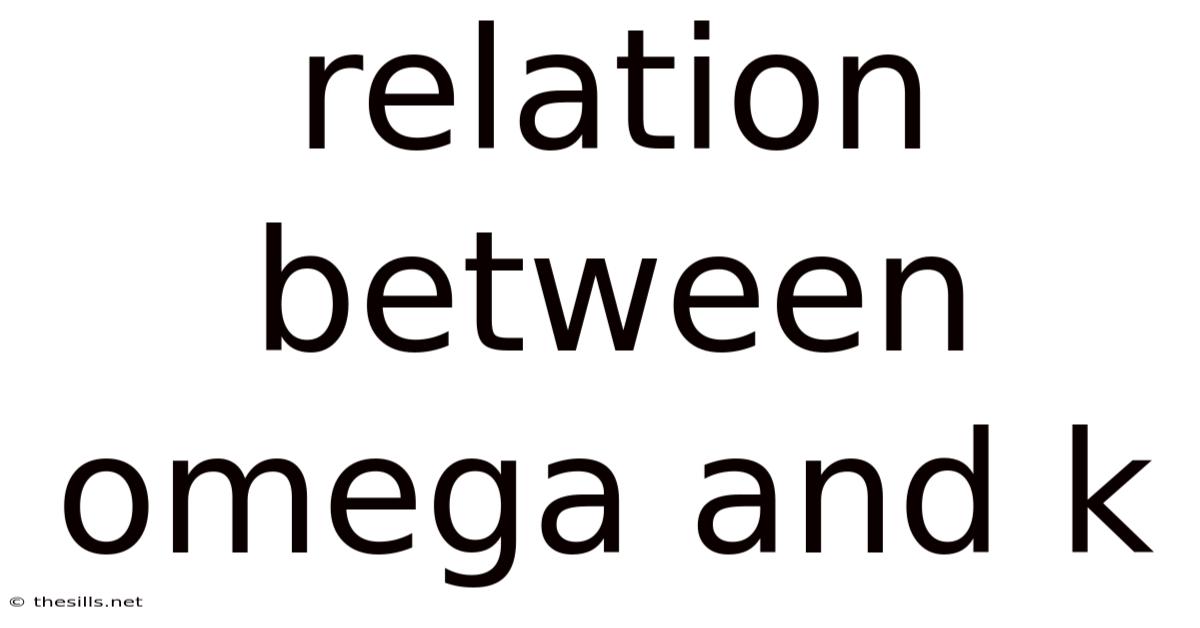 Relation Between Omega And K