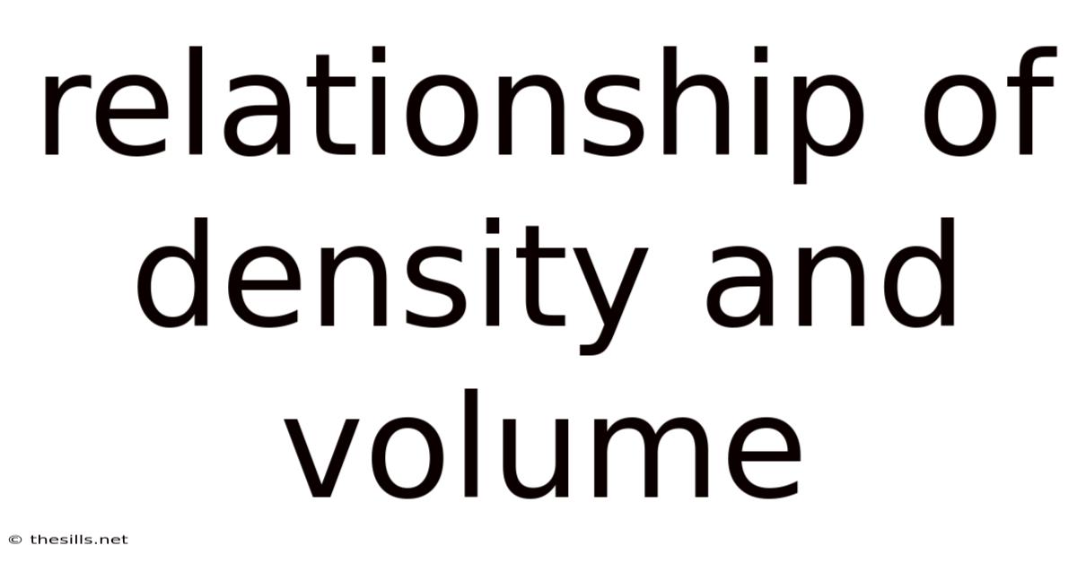 Relationship Of Density And Volume
