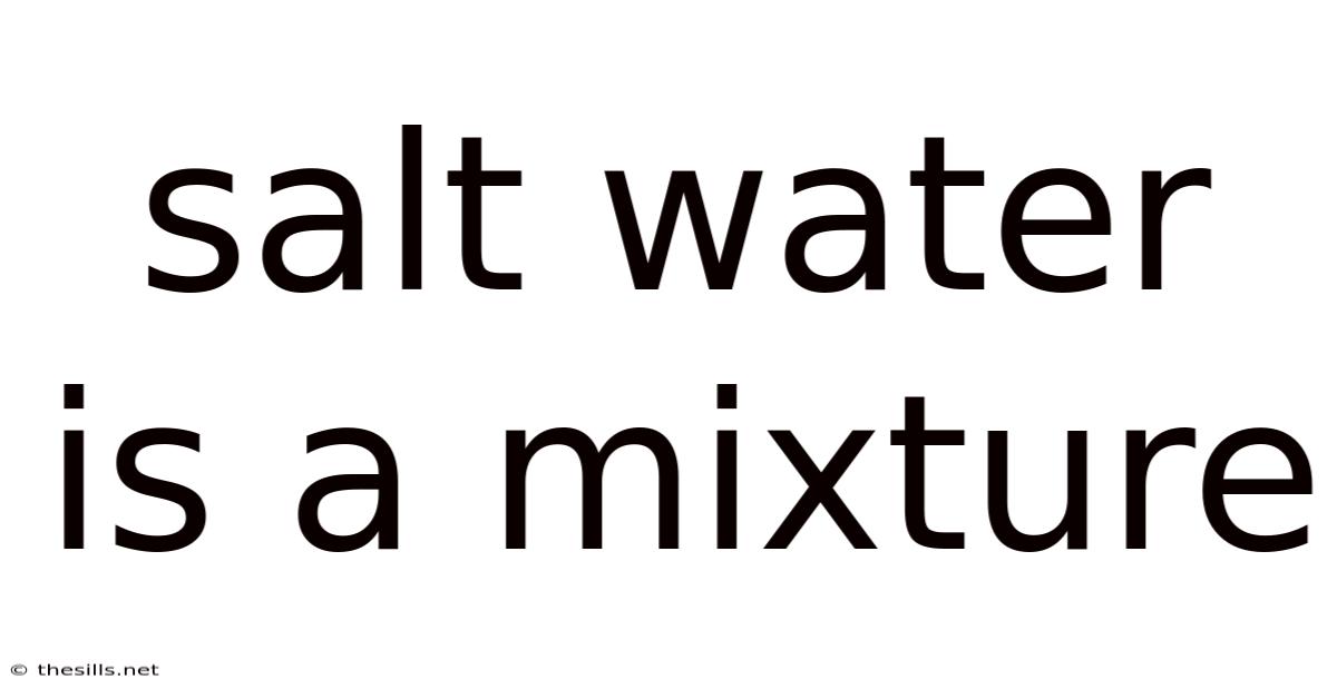Salt Water Is A Mixture