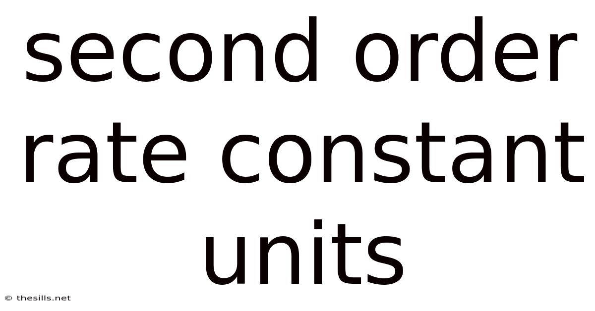 Second Order Rate Constant Units