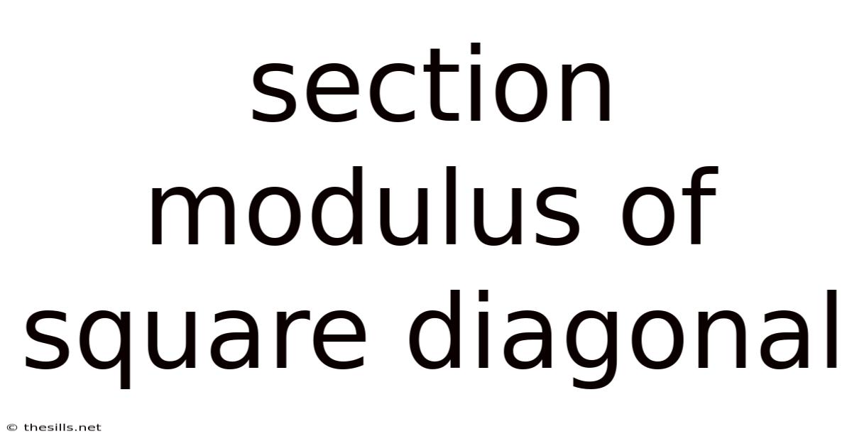 Section Modulus Of Square Diagonal