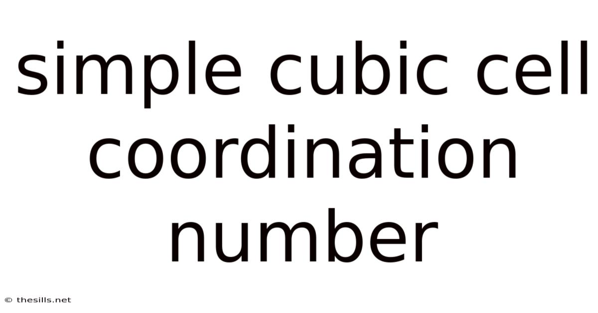 Simple Cubic Cell Coordination Number