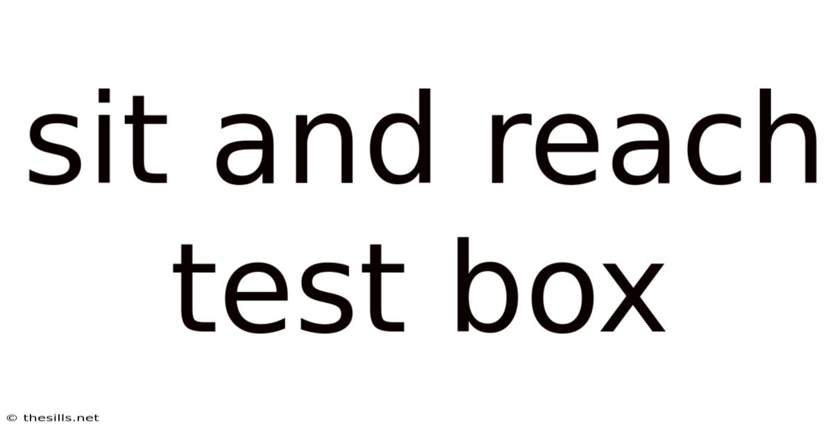 Sit And Reach Test Box