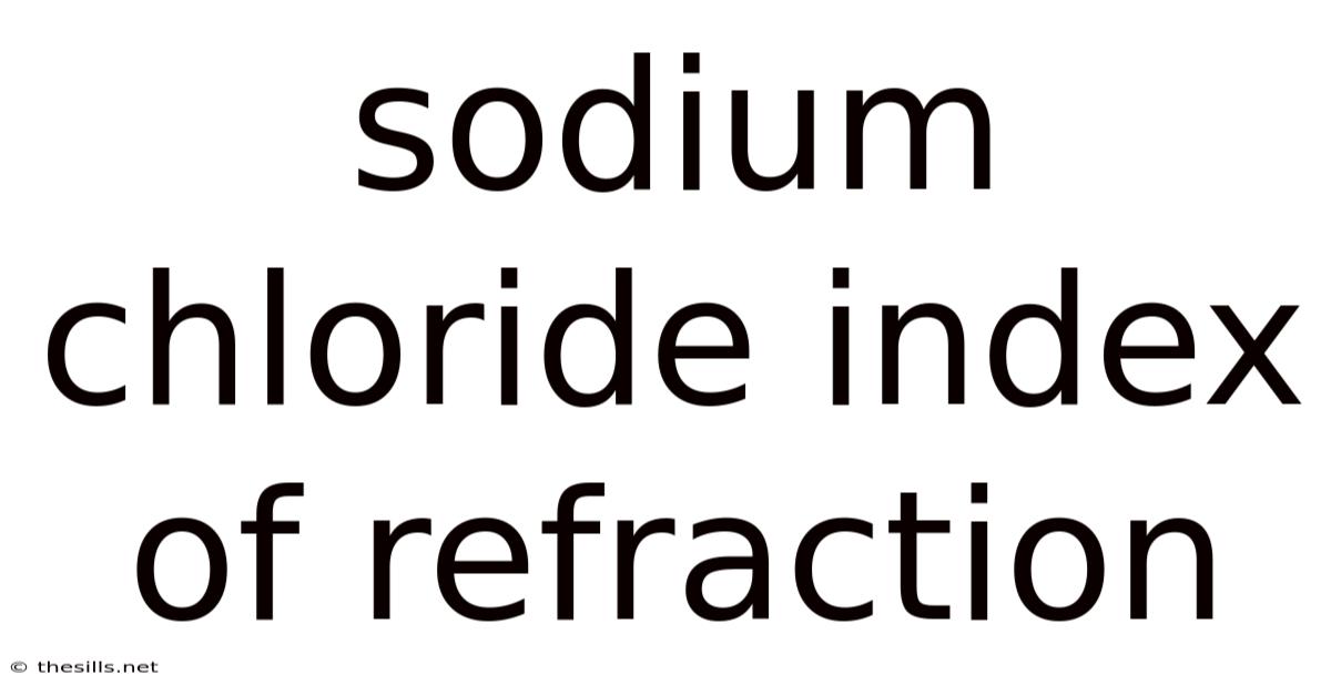 Sodium Chloride Index Of Refraction