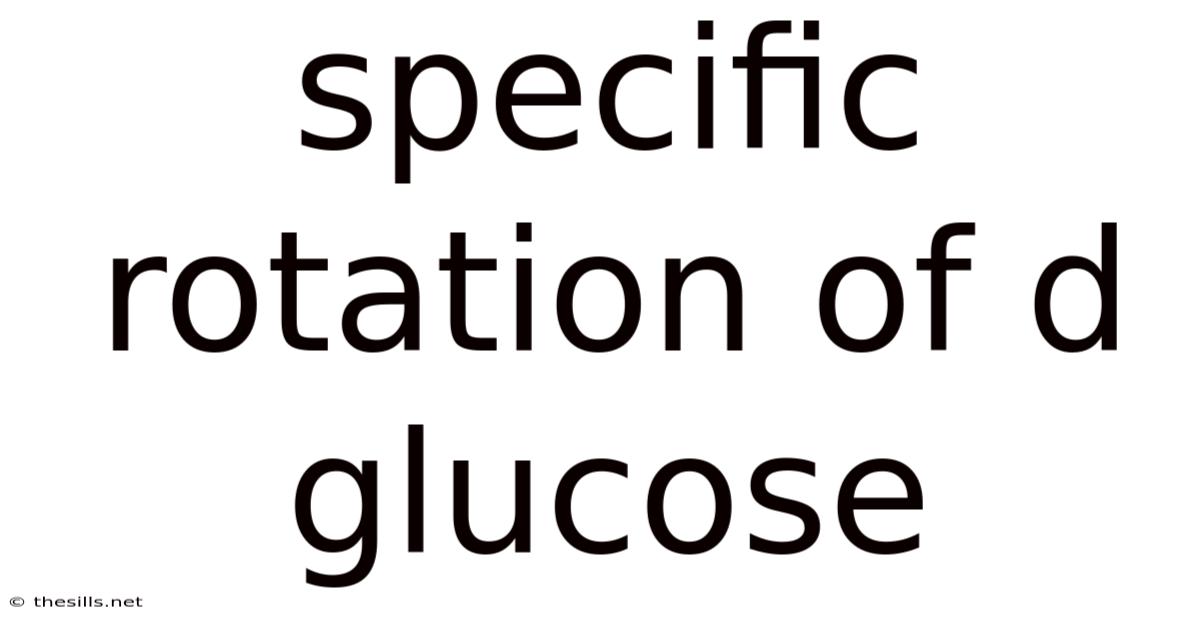 Specific Rotation Of D Glucose