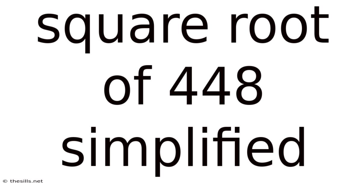Square Root Of 448 Simplified