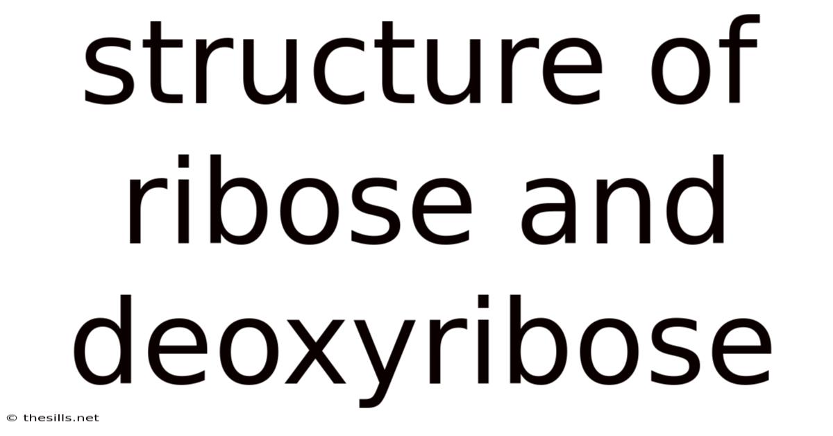 Structure Of Ribose And Deoxyribose