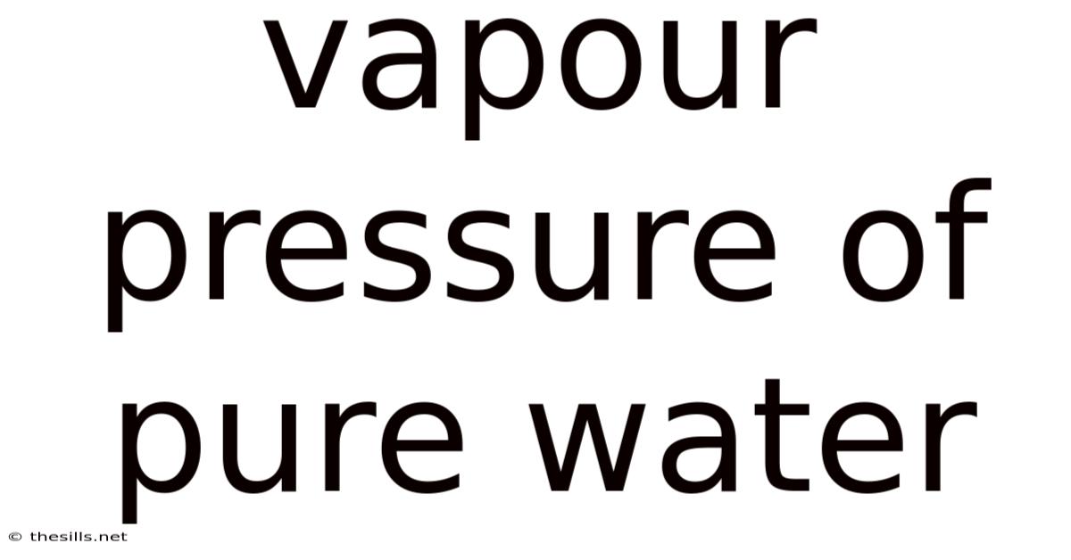Vapour Pressure Of Pure Water