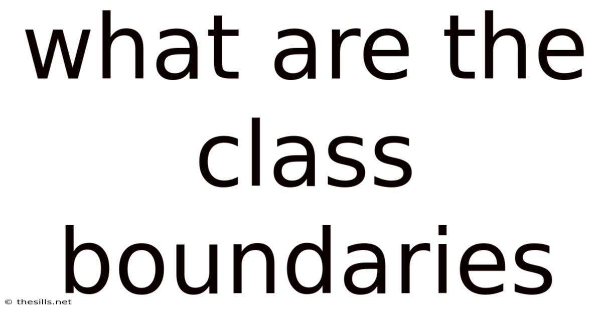 What Are The Class Boundaries