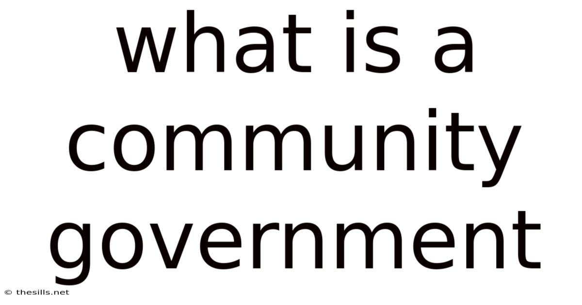 What Is A Community Government