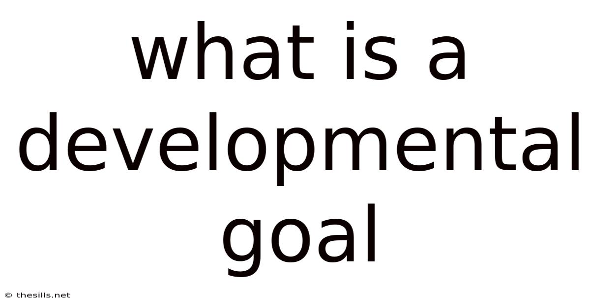 What Is A Developmental Goal