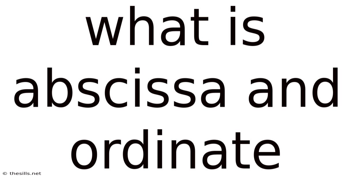 What Is Abscissa And Ordinate