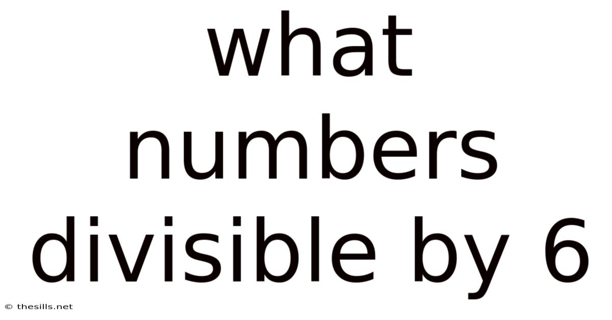 What Numbers Divisible By 6