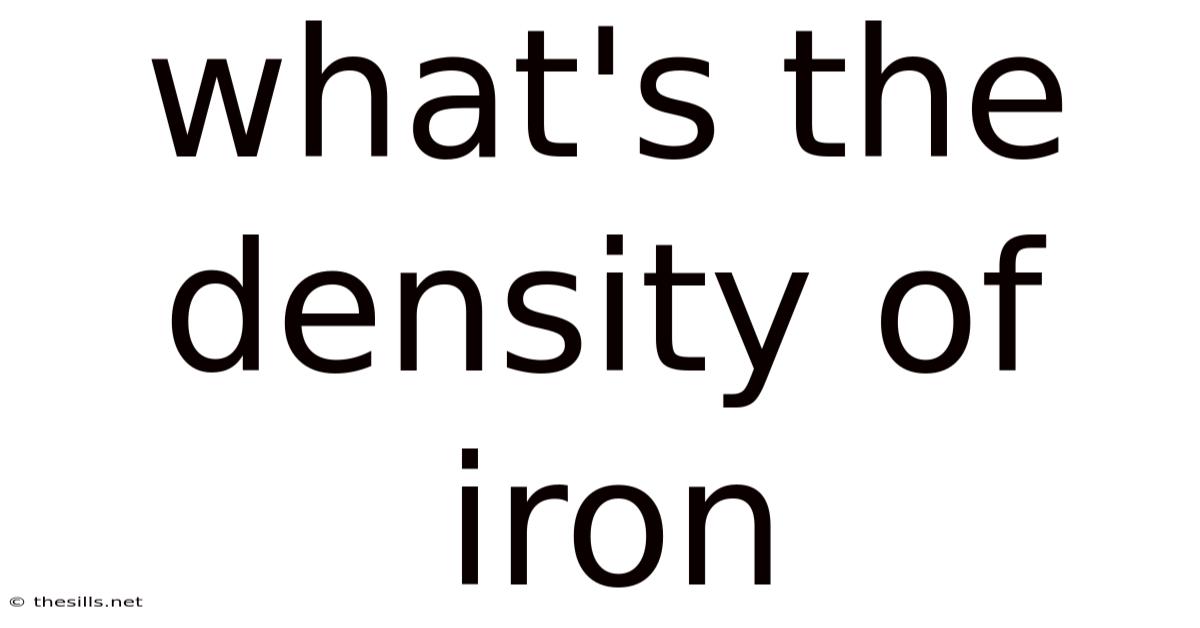 What's The Density Of Iron