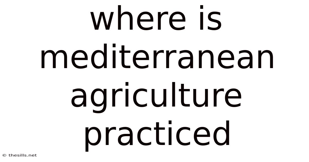 Where Is Mediterranean Agriculture Practiced