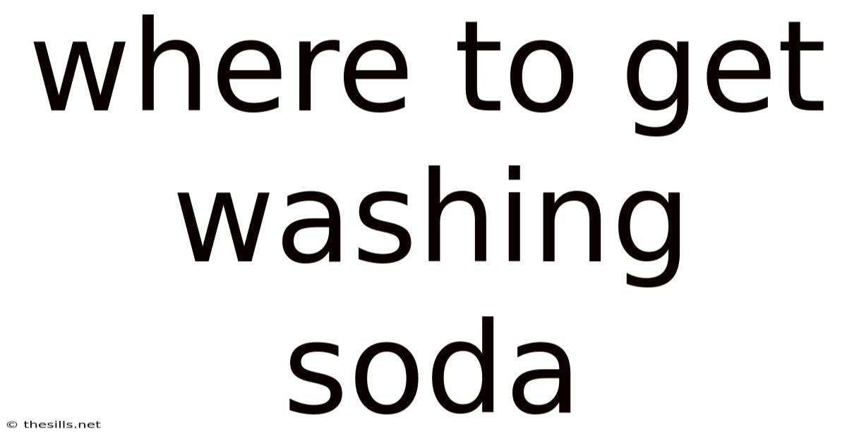 Where To Get Washing Soda