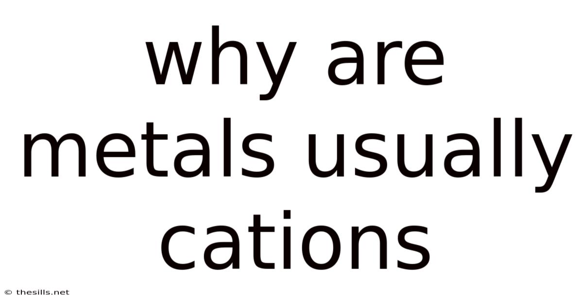 Why Are Metals Usually Cations