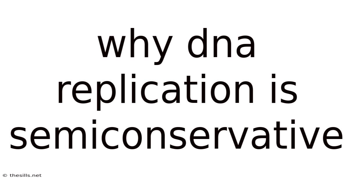 Why Dna Replication Is Semiconservative