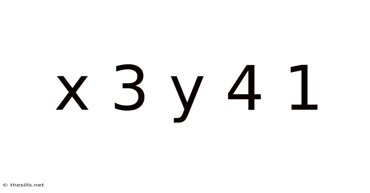 X 3 Y 4 1